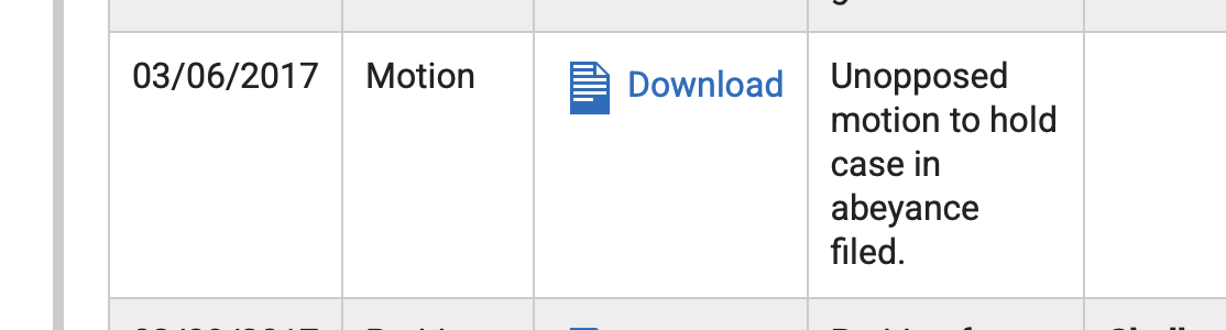 Motion filing