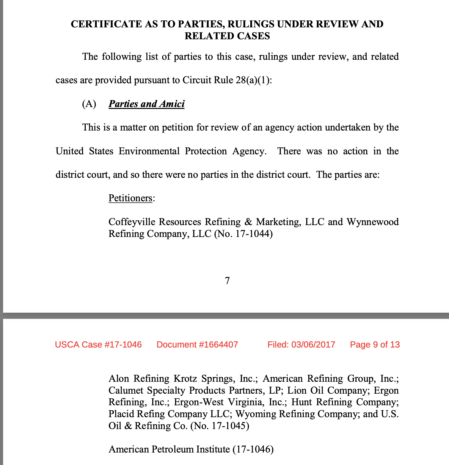 Certificate section 1