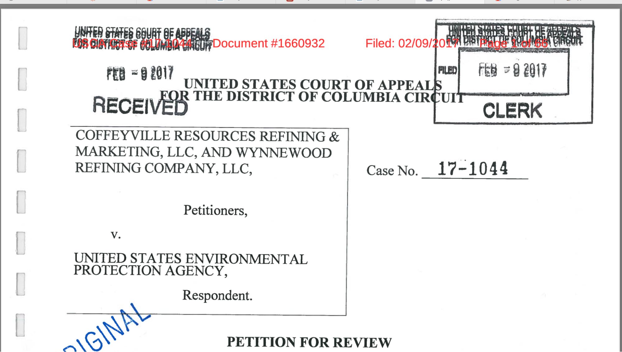 Case number verification